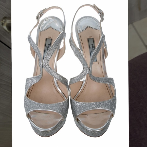 Authentic Prada silver High heels - Picture 6 of 6
